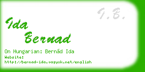 ida bernad business card