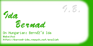 ida bernad business card